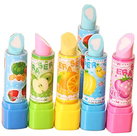 BOGEEL Schöner Lippenstift-Radiergummi, Schreibwaren, Rotationskorrektur, Studentenpreis, Kinder für Büro, Schulbedarf, Radiergummi