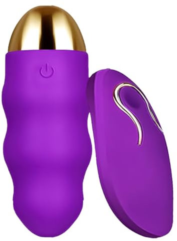 Huevo vibrador mini 8,5cm ⌀3cm 20 modos silencioso USB recargable vibrador con mando a distancia silicona ABS discreto para mujer y pareja FOPS M17-7