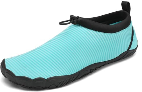 Mishansha Badeschuhe Herren Damen Wasserschuhe Atmungsaktive Schnell Trocknend Schwimmschuhe rutschfeste Leicht Barfußschuhe fur Männer Frauen, Saphir Blau, 36 EU