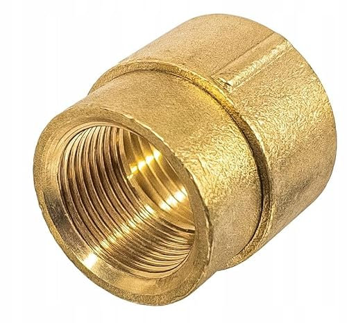 ABAZO - Rückschlagventil, Rohrverbinder, Messing Muffe, Rohrverbindungen, Messingverlängerung, Messingbeschlag, Außengewinde, Innengewinde - Muff Reduktion 1IG - 3 AG