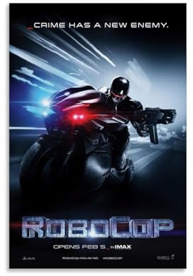 juaseehke RoboCop(6) Poster, Raumdekoration, Leinwandposter, ästhetisches Poster, Wandkunst, Dekor-Poster, 20 x 30 cm, ungerahmt, 6 Stück