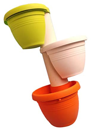 Veemoon Plastic Drainpipe Plant Pots, 3pcs Downspout Garden Planter Hanging Drain Pipe Flower Basket Gardening Drain Downspout Planter for Indoor and Outdoor Plants Flowers (8CM Diameter)