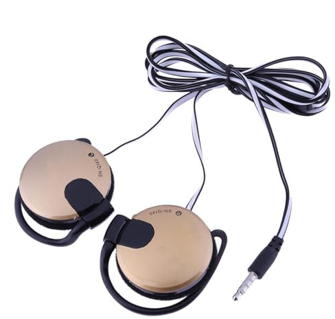 Écouteurs intra-auriculaires intacts de 3,5 mm, design pour écouteurs intra-auriculaires | Écouteurs de course et de fitness avec clip d'oreille, écouteurs de sport avec microphone, compatibles avec