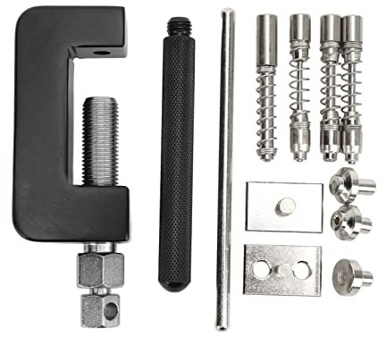 ZASCHMOY Universal Motorcycle Chain Cutter Breaker Tool Set for ATV Dirt Bike with Storage Box - 12 Pcs Kit for Efficient Chain Riveting and Cutting