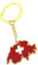 SNS Components Porte-clés en métal émaillé Motif carte de la Suisse Suisse Doré