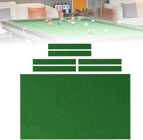 Billardtischdecke, Billardtuch, 7ft / 8ft / 9ft Hochleistungs-tischfilzkissen Mit 6 Stück Seitenumwicklung, Wählen Sie Aus Blau/Rot/Grün, Green, 7ft