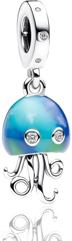 QOAUPO 925 Sterling Silber Charms Anhänger - Meerestier Blau Charm für Halskette & Armband | Damen Schmuck