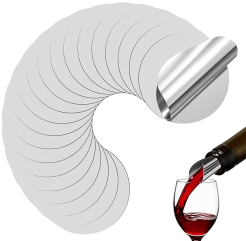 TAIVIN 20 Pezzi Salvagoccia Vino,Versatore di Vino in Alluminio,Versatore di Riutilizzabili in Alluminio,Adatto per Bottiglie di Vino, ristoranti, Bar, Famiglie e Feste (20 Pezzi)