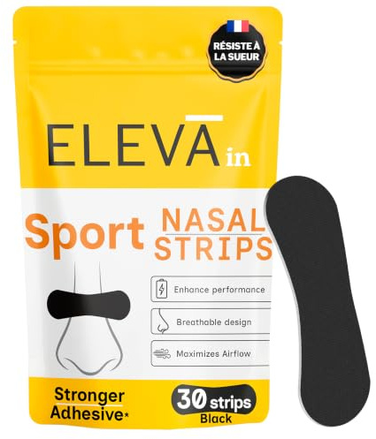 Eleva Sport Nasenpflaster für Sport | Besser Atmen beim Training | Nasenpflaster für Sport, Laufen und Radfahren. Mehr Luftstrom, schweißresistent.