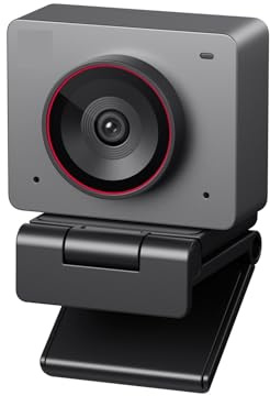 DIGNIFE Webcams, 2-4K Webcam for PC with 1/2 Sensor, AI Framing & Autofocus, Beauty Mode, Lightweight, HDR, Webcam with Microphone(Gris)