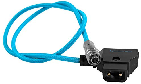 KONDOR BLUE 20 D-Tap/P-Tap to 2-Pin Weipu Style Braided Power Supply Cable | Compatible with Many DC Plug Battery Options Including BMPCC 4K/6K, The Sony NP Series, and MOZA Air 2 | Blue