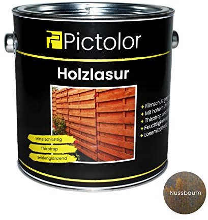 Pictolor Holzlasur 2,5 Liter Nussbaum
