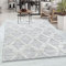 Carpetsale24 Teppich Wohnzimmer Hoch-Tief Effekt 3D Berber Optik Creme 160 x 230 cm - Hochflor Teppich Schlafzimmer Boho Teppich Pflegeleicht und Weich - Elegante Teppich Flauschig für Küche Esszimmer