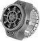 JewelryWe Herren Damen Ringuhr Fingeruhr Analog Quarz Uhr Elastisch Ruder Ring Band Edelstahl Uhr Uhrenring Silber
