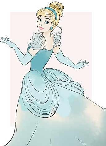 Komar Cinderella Beauty - Größe: 50 x 70 cm, Wandbild, Poster, Kunstdruck (ohne Rahmen), Disney