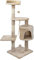 Mobiclinic, Rascador árbol para Gato, Modelo Silvestre, Mediano, Escalar, 3 Alturas, Soporta hasta 10 kg, con Plataformas y refugios, Juguete desestresante, Cuerda de sisal, Beige