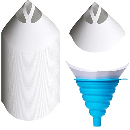 230 Stück Lacksiebe, Einweg Farbe Papier Siebe mit 1 Stück Silikon Filter, 100 Mikron Filter Farbsiebe Feines Nylongeflecht Papier Autofarbe, für Autolack Lacksieb Farbsiebe Lackfilter Lackierzubehör