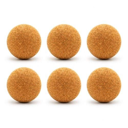 6 x Wein Korkkugel 8 cm – Weinkorken Kugelstopfen aus Presskork | Für Dekanter und Karaffen, Vorratsgläser, Wohnraumdeko und DIY, Wein, Whisky, Rum, Cognac und Obstbrand