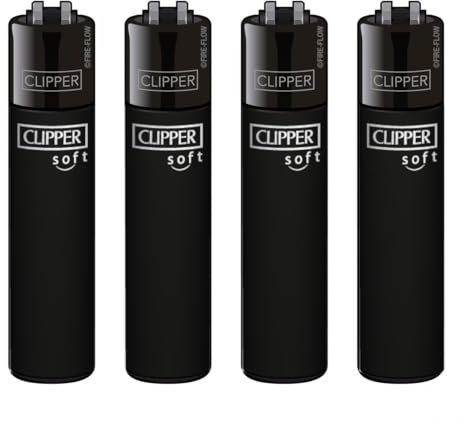 Clipper Micro Feuerzeuge Verschidenen Modelle Inkl. Gratis Crystal Balls (Micro Soft Touch All Black)
