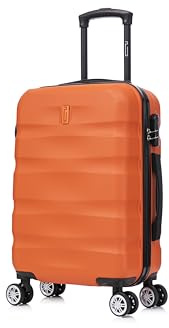 CELIMS - Valise Cabine 55x35x25 cm | Bagage Cabine Avion | 10kg | 8 Roues | ABS Rigide et Légère | Cadenas | Orange