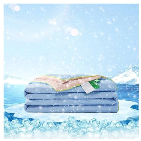 HonunGron Sommerdecke Kühlende Decke, Sommer Kühlung Bettdecke, Sofadecke Reisedecke, Weicher Stoff Atmungsaktiv Kühlung Faser Bettdecke für Erwachsene Kinder (180×200 cm,D)