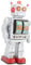 NIZUUONE Metal Tin Robot Toy Retro Electric Rotating Figures for Adult Collection Kids (Silver)