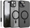 YUANDMI iPhone 15 Plus Hülle mit MagSafe, Hanyhülle iPhone 15 Plus Magnetisch Matte Touch Kameraschutz, Anti-Gelb rutschfest Kratzfest Schutz Stoßfest Hülle für iPhone 15 Plus Matt Schwarz