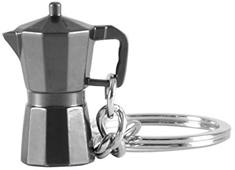 Coffee Tamper Keyring Key Chain Ring Coffee Accessories Moka Pot, 2x2x2 cm