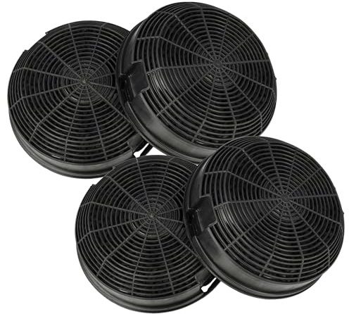 vhbw 4x Aktivkohlefilter kompatibel mit Elica PDK6030E | EFP605400X, LFP319X, EFC90131X, EFF960240W, EFC60240EX Dunstabzugshaube - 15,3 cm