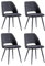 JZGORC 4er-Set Esszimmerstuhl, Küchenstuhl mit Cordstreifen, Gepolsterter Stuhl mit Hohlrückendesign, Geeignet für Esszimmer, Wohnzimmer, Küche, Schlafzimmer – Grau