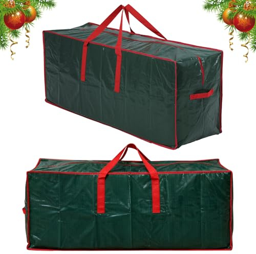 Aufbewahrungstasche für künstlicher Weihnachtsbaum,Weihnachtsbaumtasche | für Künstliche Bäume innerhalb 220 cm,wasserdichtes Weihnachtsbaum hülle,mit Reißverschluss und Tragegriffen 122x38x50cm