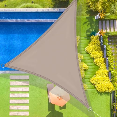 Wasserdichtes Sonnensegel, 6 x 6 m, UV-Schutz, für Terrasse, Hinterhof und Garten, reißfest, wasserabweisend, 95 % Schutz