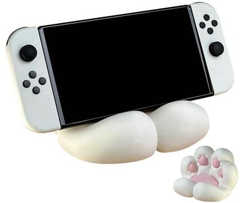 Masoog Support de téléphone portable pour le bureau | Support de smartphone imprimé en 3D en forme de patte de chat | Support pour smartphone pour le bureau | Pour bureau, maison, dortoir, voyage