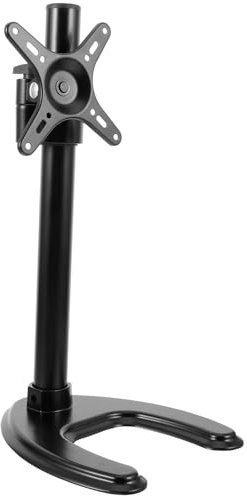 Holibanna Support pour Téléviseur 14-27 Pouces Pivotant, Base de Table sans Perçage en Métal Robuste, Pied Réglable pour Écran LCD, Compatible TV Bureau et Salon, Installation Facile,