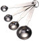 OUNONA Set di 4 cucchiai dosatori da Cucina, in Acciaio Inossidabile, di Diverse Dimensioni, Colore Argento