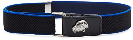Ladeheid Jungen Gürtel Elastik-Gürtel 1-6 Jahre 34-65 cm P15S (Schwarz/Blau/Auto)