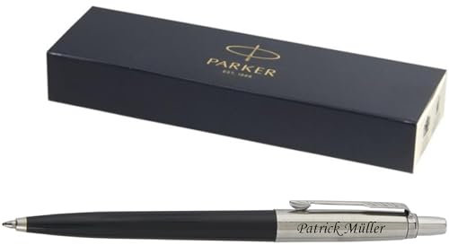 Parker- Exklusiver Kugelschreiber Modell JOTTER inkl. Gravur Lasergravur graviert neu (schwarz)