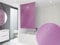 KSHANDEL24 HALB Kassetten DUSCHROLLO Laser LILA VIOLETT 3D Multicolor 7 Breiten ZUR Wahl (120x240 cm)