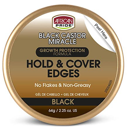 African Pride Black Castor Miracle Black Edge Gel 64g