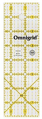 Omnigrid R258 Ruler, 2-1/2 x 8-Inch, Clear