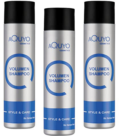 Style & Care Volumen Shampoo für feines und dünnes Haar (3x 250ml) | Haarshampoo verleiht dem Haar Volumen und Fülle | salzfrei, silikonfrei und parabenfrei