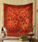 THE ART BOX Wandteppich Orange Baum des Lebens Wandbehang Psychedelische Wandteppiche Indische Baumwolle Twin Tagesdecke Picknickplatte Wanddekor Decke Wandkunst (Twin, 82x54 Zoll)