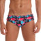 Arcweg Costume Piscina Uomo con Pad Rimovibile e Coulisse Slip e Parigamba da Bagno Pantaloni Corti Elastico a Vita Bassa Nuoto Fiori Rossi, M(EU)