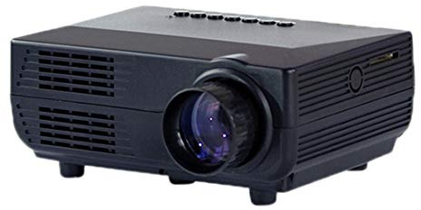 CHANYO Portable projector, Adjustable distance VS311 Mini Projector 150 Lumens LED 480x320 SVGA Multimedia Video Projector, Support HDMI/SD/USB/VGA/AV, Projecting Distance: 1-5m(Black)