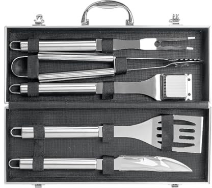 Tarrington House Set de Utensilios para Barbacoa, Acero Inoxidable, 5 Piezas
