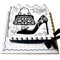 Handbag & Stiletto 19 cm Square Icing Edible Cake Topper and Printed with Your Custom Greeting -