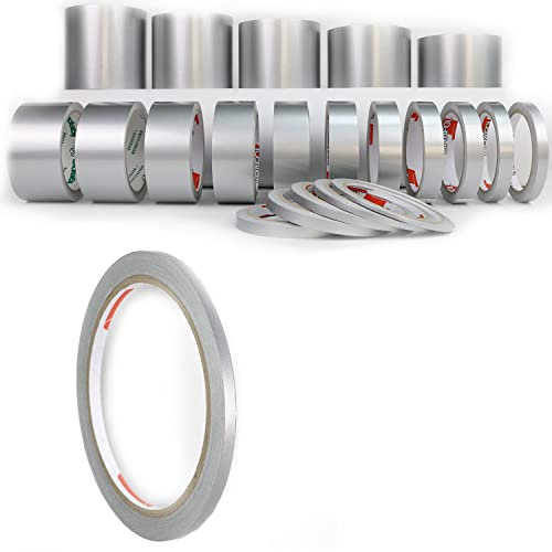 Auto Zierstreifen Silber Metallic Folienstreifen Pinstripes Felgen Spiegel individuelles Autodekor Chromleisten Fensterleisten Exterieur Interieur Frontlippe Van Kfz Motorrad Boot Flugzeug (4 mm)