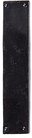 Hammer and Tongs - Rustic Door Push Plate - W65mm x H295mm - Black