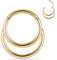 AROWRO 16G Septum Nasenring Septum Daith Helix Conch Piercing Schmuck Septum Daith Schmuck Septum Hoop Septum Piercings Septum Clicker Edelstahl Nasenringe Hoop 10mm Knorpel Daith Helix Ohrringe Gold