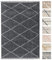 Wohnzimmer Shaggy Teppich 80 x 150 Grau Diamantmuster, Super Soft Moderner Hochflor Teppich